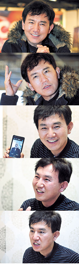 100% 무장해제 상태에서 인터뷰를 하고 있는 손병호. 다채로운 표정이 이어졌다.