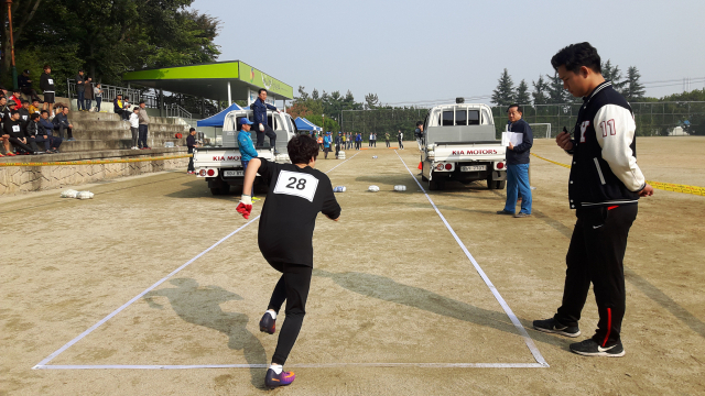환경미화원 체력시험 현장. 대구 서구청 제공.