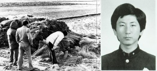 사진(왼쪽부터)은 5차 살인사건 당시 수사하는 경찰과 이 씨의 고등학교 졸업사진. 연합뉴스