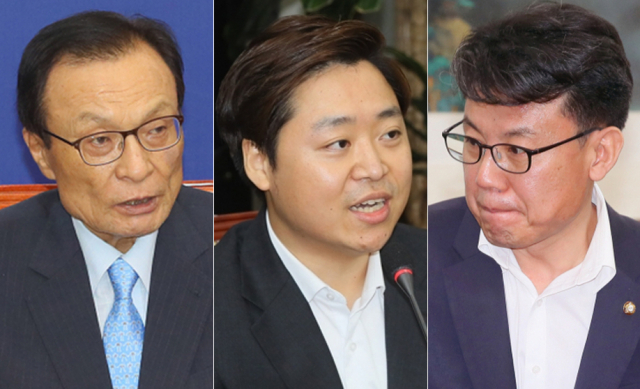 (왼쪽부터)더불어민주당 이해찬 대표, 미래통합당 정원석 비상대책위원, 더불어민주당 전략기획위원장인 진성준 의원