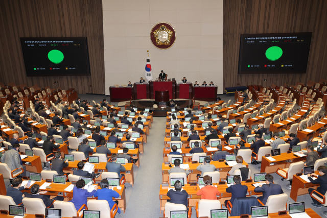 27일 열린 국회 본회의. 연합뉴스