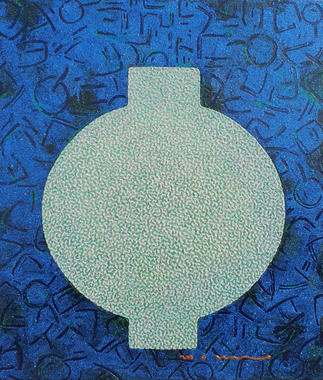 이정애, 그럼에도 꿈을 꾸다 –길 위에서-, Acryilc on canvas with mixed media, 45.5 x 53.0cm