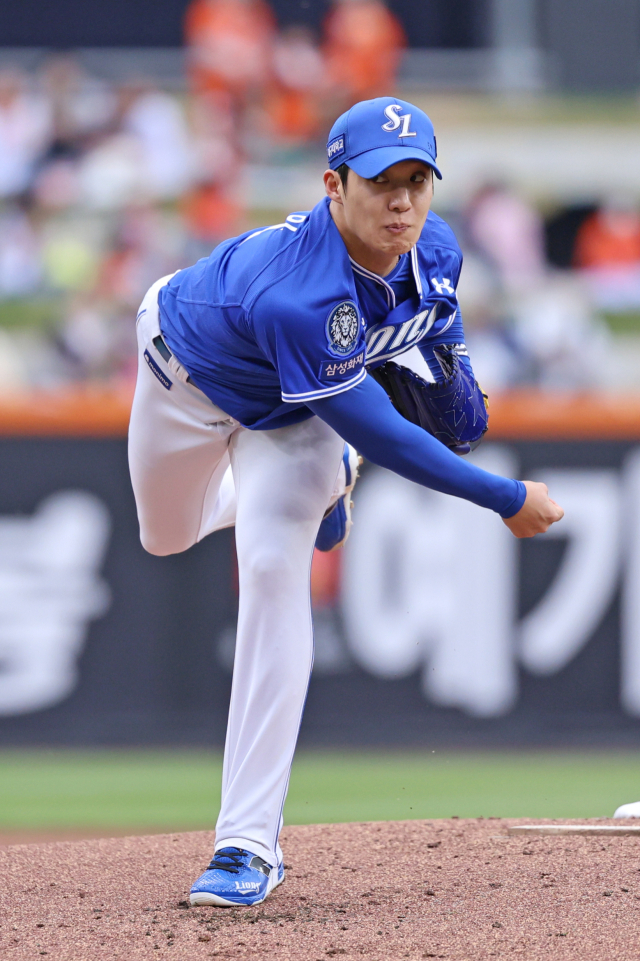 삼성 라이온즈의 선발투수 원태인. 삼성 제공