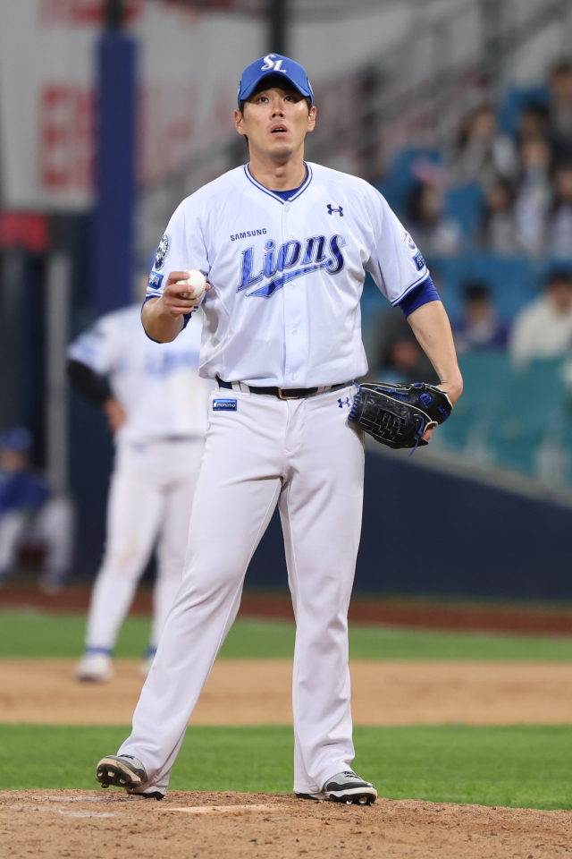 삼성 라이온즈의 마무리 김재윤. 삼성 제공